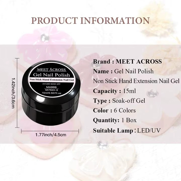 MEET ACROSS Gel-Nagellack, klar, glänzend, 15 ml - Bild 5