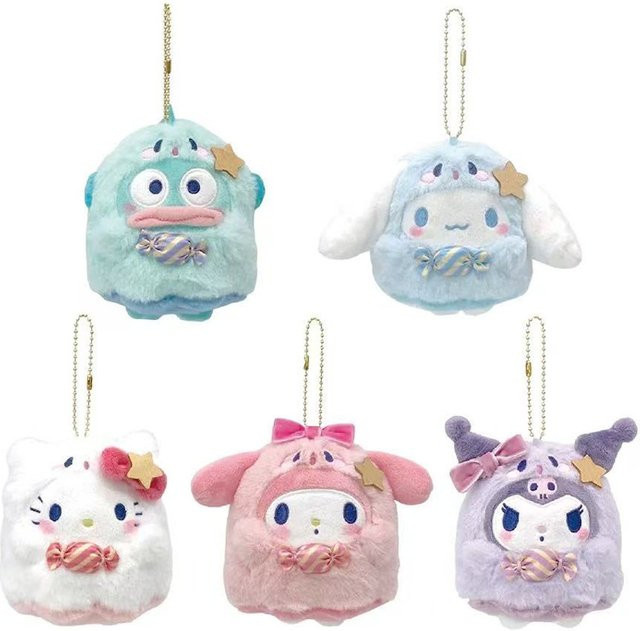Sanrio Hello Kitty Kuromi Plüsch-Schlüsselanhänger, 10cm - Bild 1