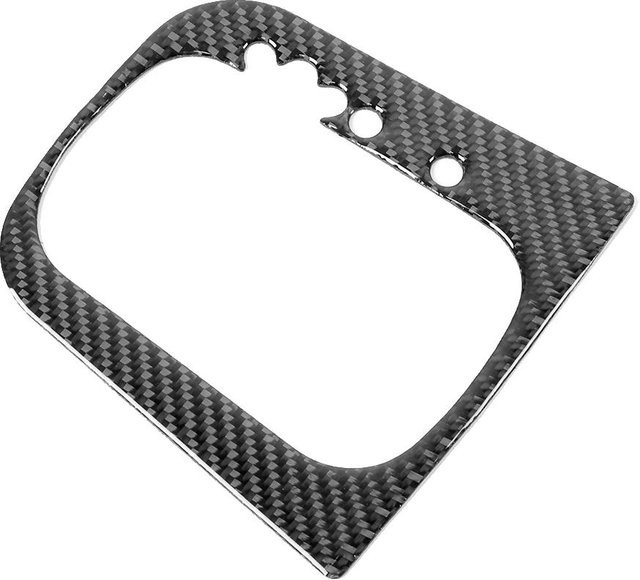 Carbon Fiber Getriebe Schaltschalter Abdeckung Trim für Auto Innenraum Dekoration Typ B in Schwarz - Bild 1