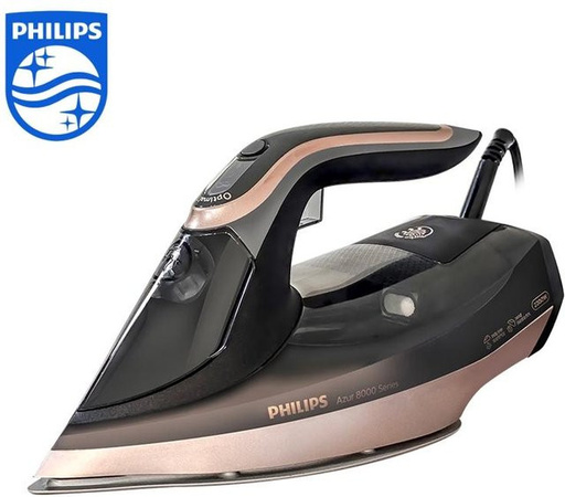 Philips Dampfbügeleisen DST8041 mit intelligenter Temperaturregelung und vertikaler Dampffunktion in Black