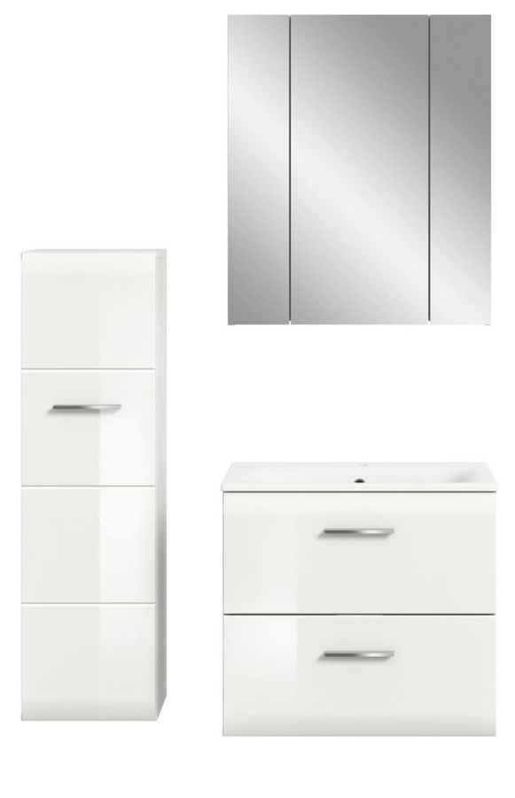 Inn.Furn Badmöbel Set Cover in Weiß Hochglanz, 3-teilig, Breite: 105 cm - Bild 3