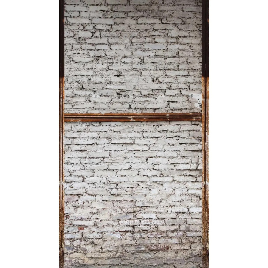 Bricoflor Vliestapete in Steinoptik mit Stahlträgern im Industrial Style, Farbe: Weiß-Grau, B/H: 159 x 280 cm - Bild 2
