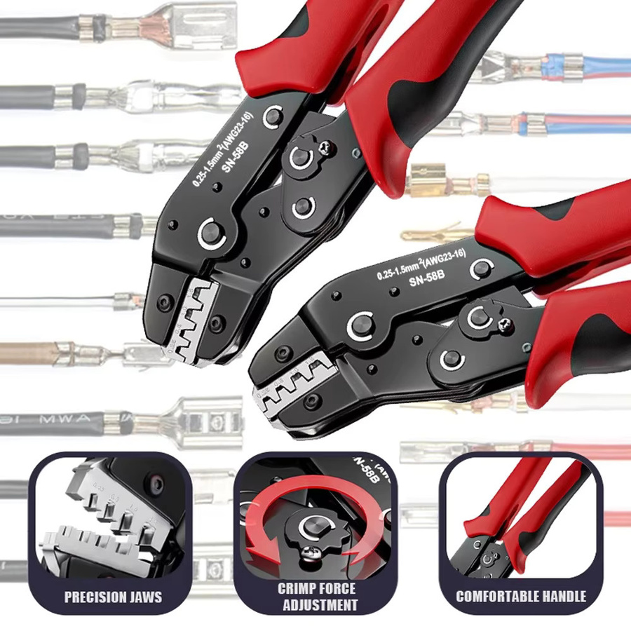DuPont Terminals Crimpzange SN-58B Ratschencrimper für 24-16 AWG / 0,25-1,5 mm2 - Bild 2