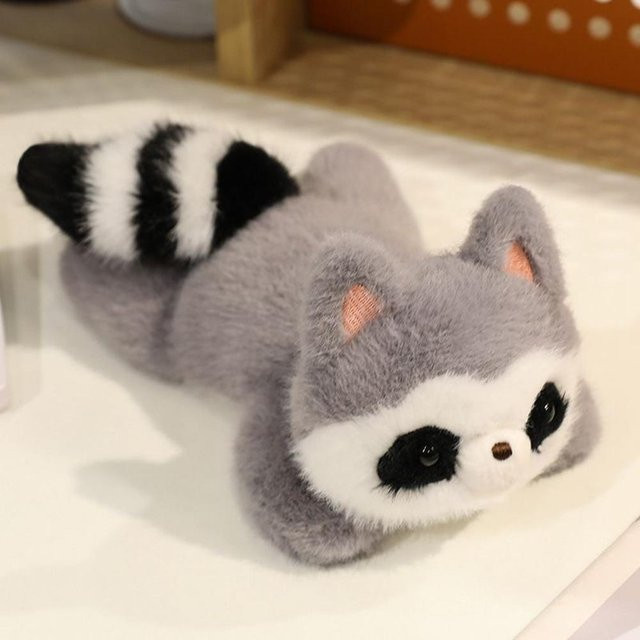 Kawaii Babytier Plüschtiere, Mini-Eichhörnchen Waschbär Fuchs Biber Puppe, ab 14 Jahre - Bild 1