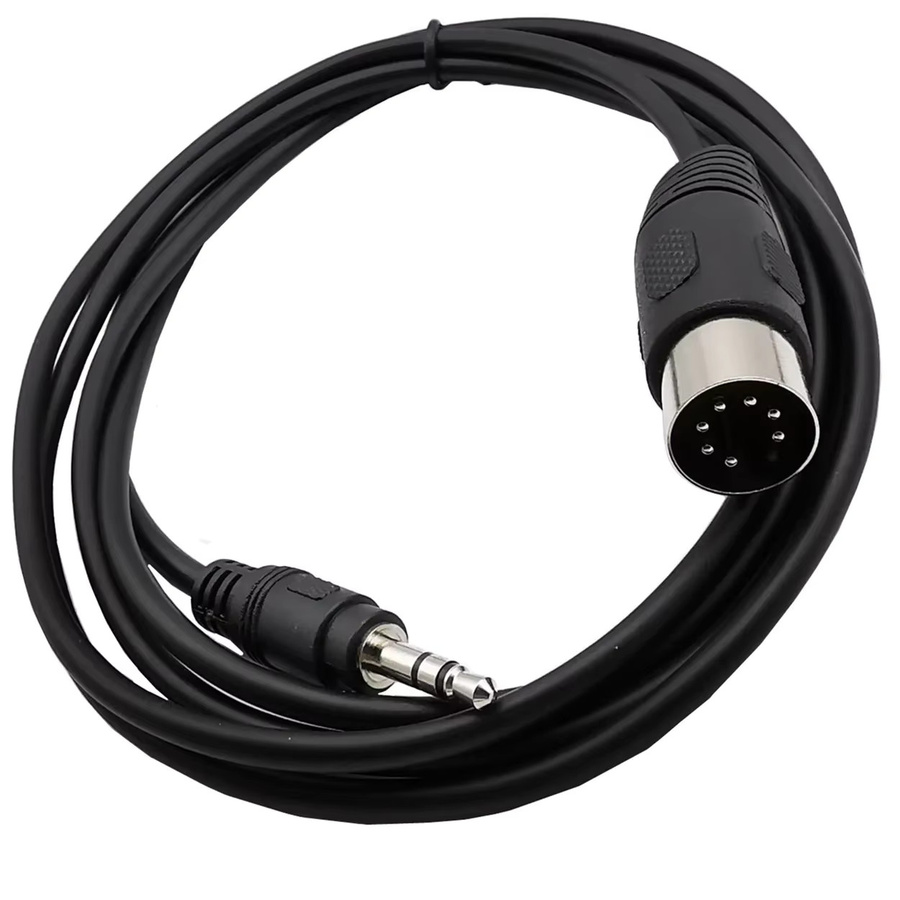 BSN Premium Audiokabel 7-poliger DIN-Stecker auf 3,5 mm Stereo-Klinke in Schwarz - Bild 2