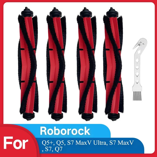 Roborock Ersatz-Hauptbürste Teppichwalzenbürste für Q5+, Q5, S7 MaxV Ultra, S7 MaxV, S7 und Q7 Roboterstaubsauger in Rot - Bild 1