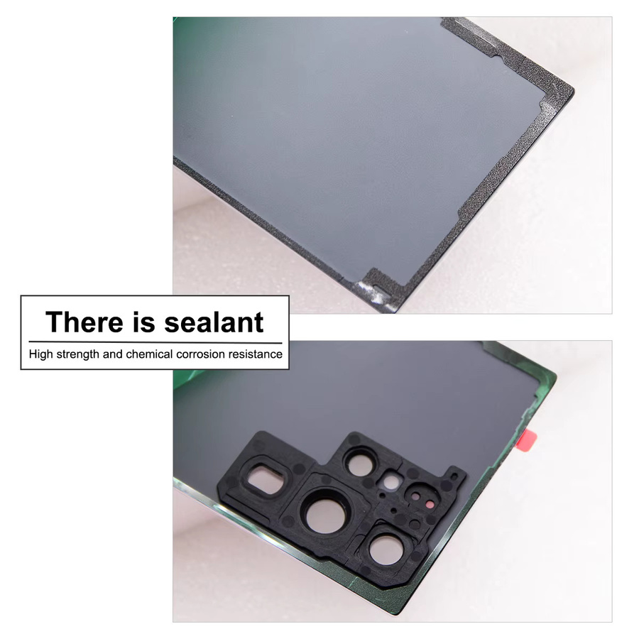 Sinmaytai Ersatz-Rückgehäuse für Samsung Galaxy S22 Ultra S908B mit Akkudeckel und Kameralinse in Weiß - Bild 4