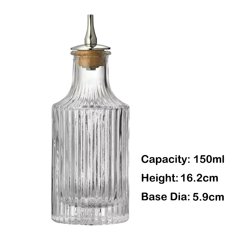 Cocktailgeek Vintage Bitters Flasche mit Dasher Top aus Glas, transparent, professionelles Barzubehör - Bild 2