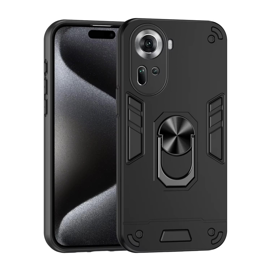Magnetische Luxus Schutzhülle für OPPO Reno 10, Reno 11 Pro 5G, Reno 8T, Reno 7 und Reno 8 Lite in Schwarz - Bild 4