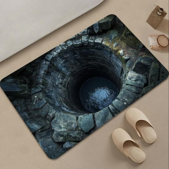 Rutschfeste 3D Optische Illusion Bodenmatte mit realistischem Loch-Design, Mehrfarbig, B/B: 40 x 60 cm - Bild 4