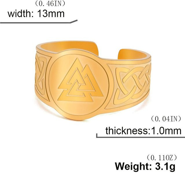 YULIN Ring Edelstahl, Gold, Unisex - Bild 1