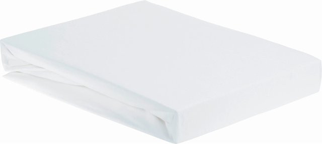Premium Living Spannbetttuch aus Jersey-Baumwolle mit Elasthan, Weiß, B/T: 150 x 200 cm - Bild 1