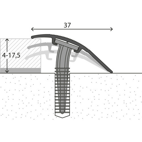 Carl Prinz Anpassungsprofil D.O.S. aus Aluminium in Braun, B: 38 mm, H: 15 mm, mit verdeckter Befestigung - Bild 1