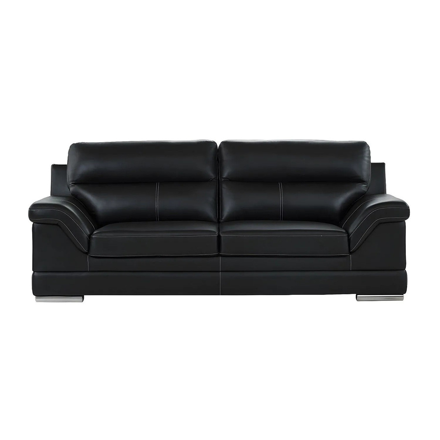 Vente-unique Sofa Monika in Schwarz aus Büffelleder mit einer Breite von 235 cm - Bild 2