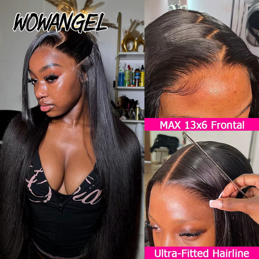 Wow Angel Echthaar-Perücke, 100% Brasilianisches Haar, 13x6 HD Lace Frontal - Bild 2