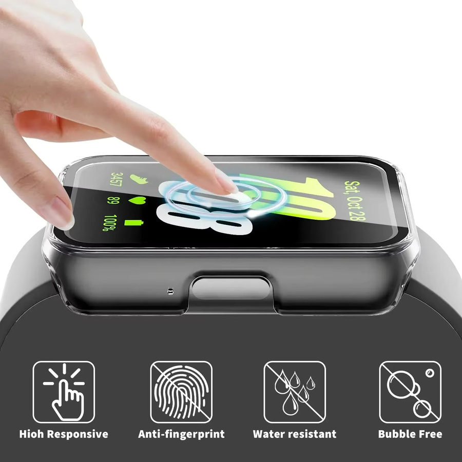 Samsung Galaxy Fit 3 Uhrenhülle und Displayschutzfolie, Kunststoff, Silber - Bild 4