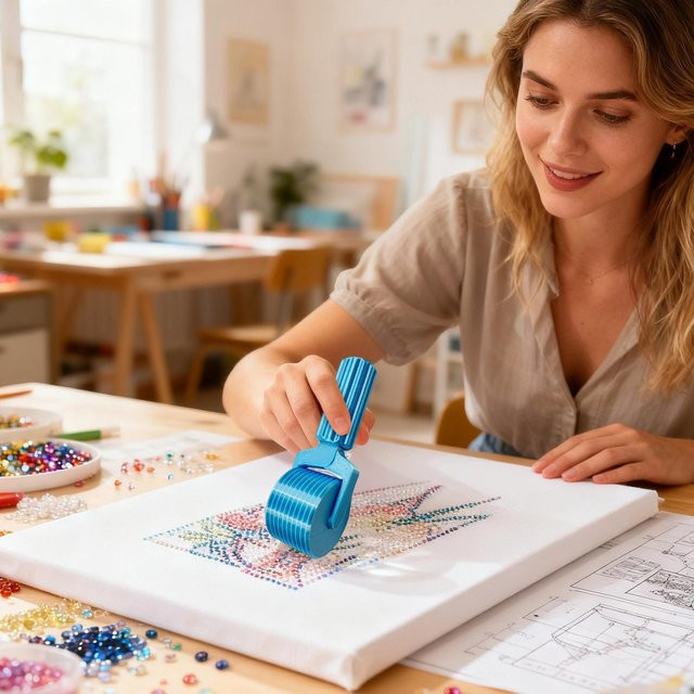 Gem Art Presswalze für Strass-Stickerei und Bastelprojekte in Purple aus Kunststoff - Bild 1