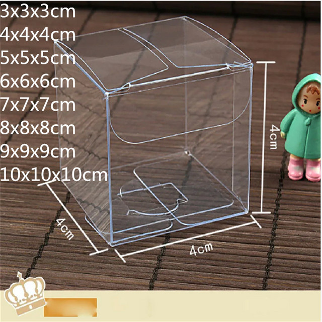 NewClear Set mit 10 transparenten PVC-Geschenkboxen für Süßigkeiten, Schokolade oder kleine Geschenke - Bild 1