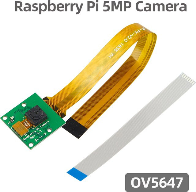 Raspberry Pi Kamera OV5647 mit 5MP und Full HD 1080P, inklusive FFC-Kabel, kompatibel mit Raspberry Pi 5, 4, 3 und Zero, Farbe: Grün - Bild 1