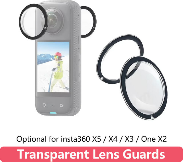 Kratzfester Objektivschutz für Insta360 X5 X4 X3 One X2 Action Camera, transparente Objektivschutzabdeckung - Bild 1