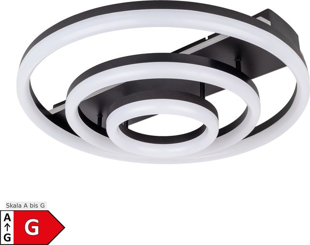 Näve CIRCULO LED CCT Deckenleuchte in Schwarz mit Fernbedienung, Durchmesser: 60 cm - Bild 1