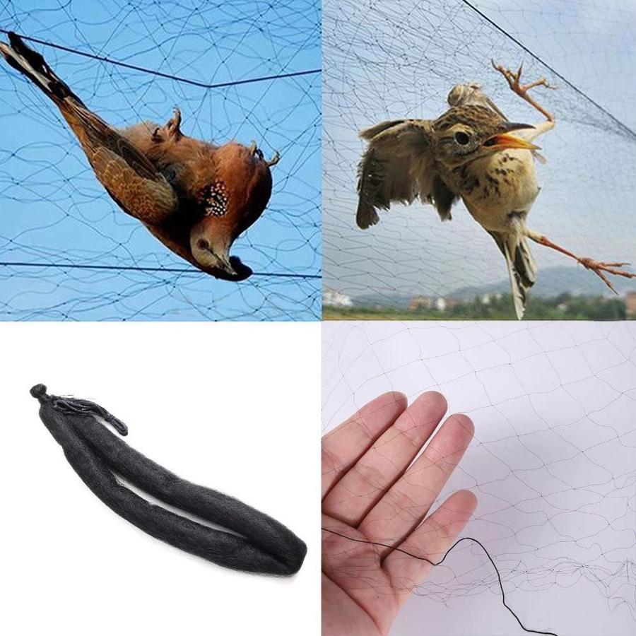 taihaowan Vogelschutznetz aus schwarzem Kunststoff-Nylon zum Schutz von Gartenpflanzen, Obstbäumen und Feldfrüchten, B x H: 8 x 3 m - Bild 2