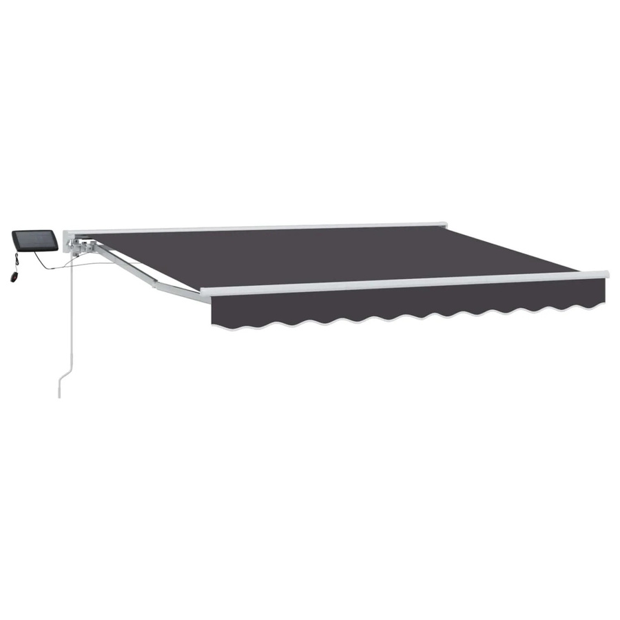 vidaXL Manueller Markisenrahmen mit LED-Beleuchtung in Anthrazit, B: 250 cm, H: 200 cm - Bild 2