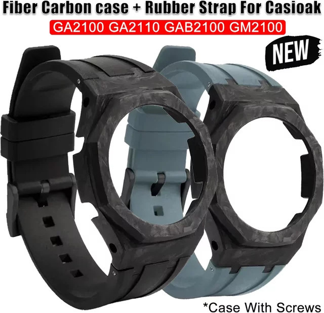 OAKCHARM Mod Kit Uhrenarmband Fiber Carbon, Kautschuk, Schwarz - Bild 1