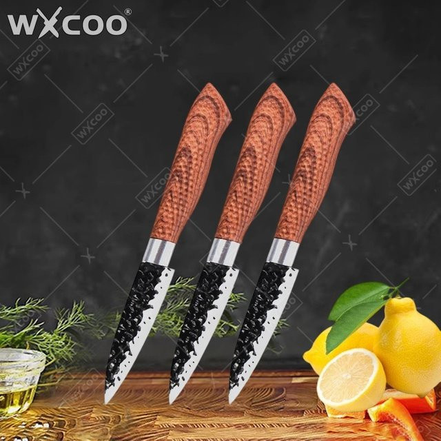 WXCOO Edelstahl Kochmesser und Fleischbeil aus Edelstahl mit Holzgriff für die Küche - Bild 1