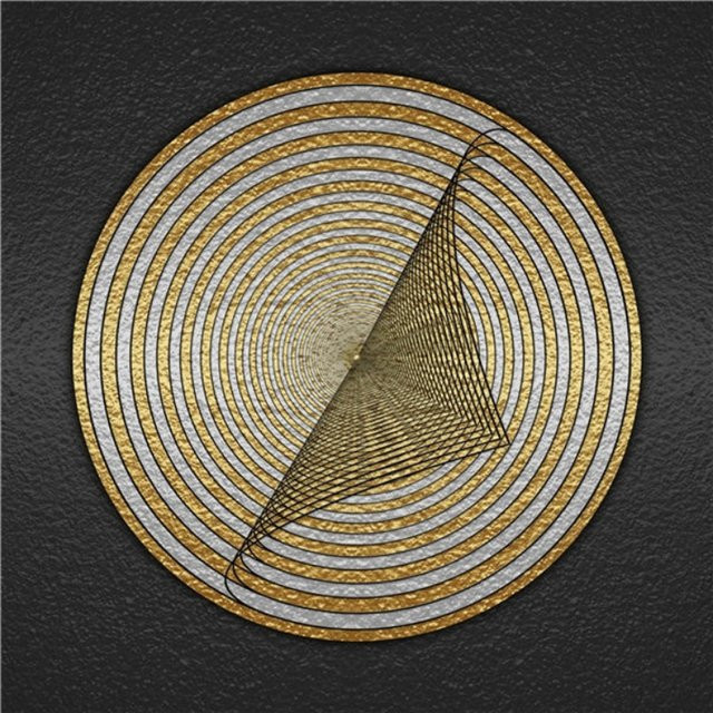 TPFLiving Kunstdruck auf Leinwand Abstrakt Gold Schwarz B/H: 50 x 50 cm - Bild 1
