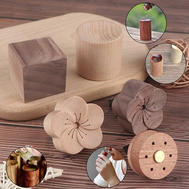 JETTING Aroma Diffusor aus Holz für die Aromatherapie im Auto, Farbe: Braun - Bild 1