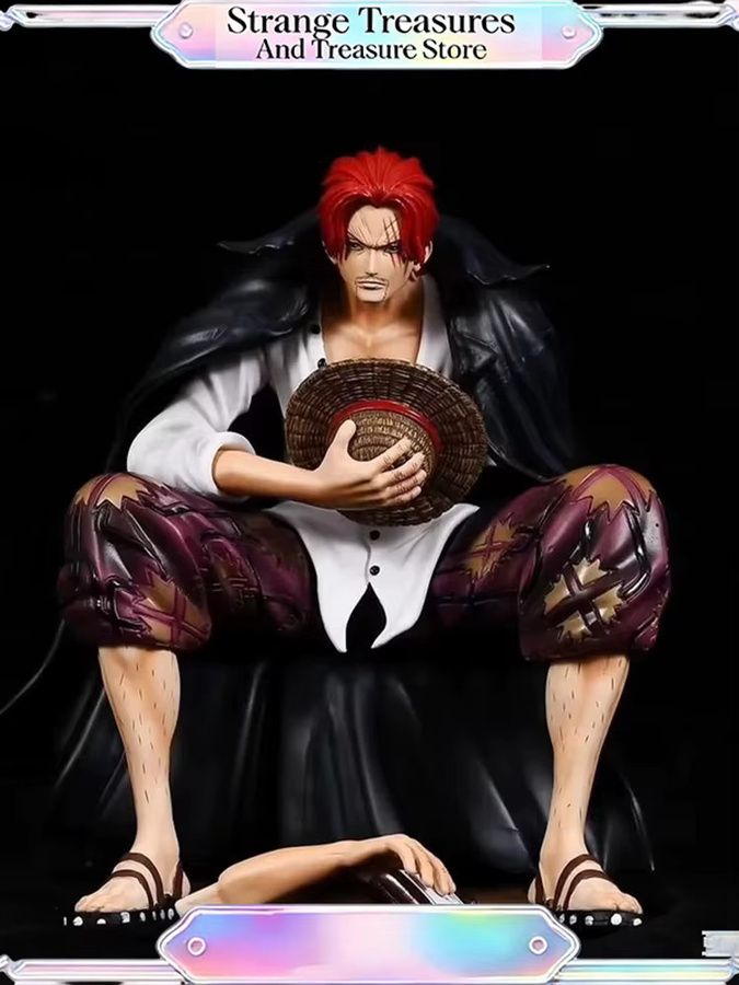 Bandai One Piece King GK Anime-Statue Rothaariger Vier-Könige-Shanks, Actionfigur, Sitzende Pose - Bild 3