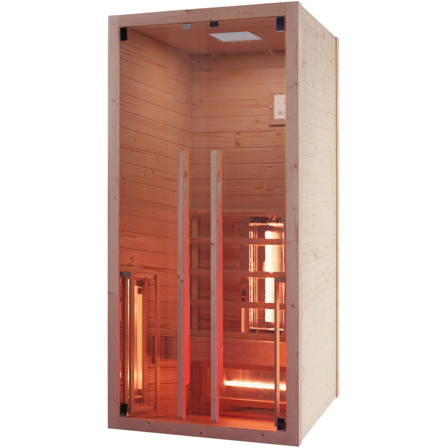 Eilo Infrarotkabine EL 101 aus Fichte in Braun, B/T/H: 90 x 90,4 x 190 cm - Bild 2