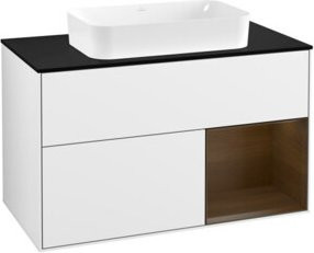 V&B Waschtischunterschrank Finion 100 Wandbeleuchtung in Weiß lackiert - Bild 1