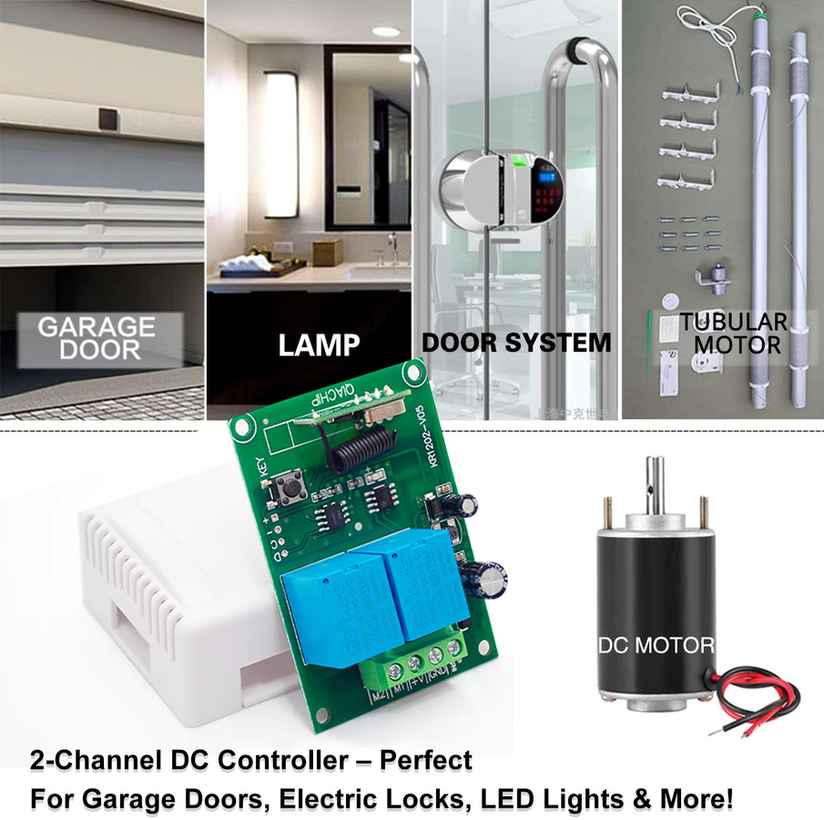 QIACHIP RF Motor Fernbedienung Schalter 433 MHz DC Relais Modul mit Vorwärts Rückwärts und Stop Funktionen für DIY-Projekte - Bild 5