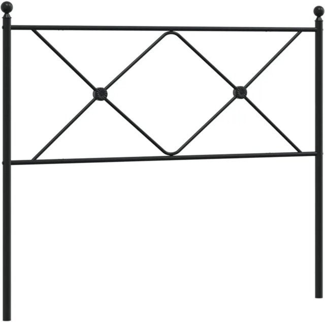 vidaXL Ersatz-Kopfteil aus Metall in Schwarz Matt, Breite: 100 cm - Bild 1