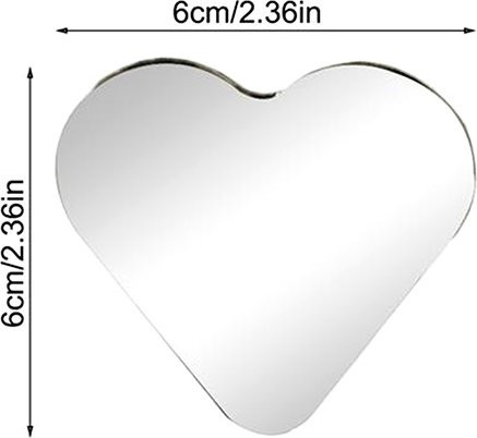 JINHF Herzförmige Rückspiegel für den Toten Winkel als Auto-Zubehör, transparent, 1 Set - Bild 1