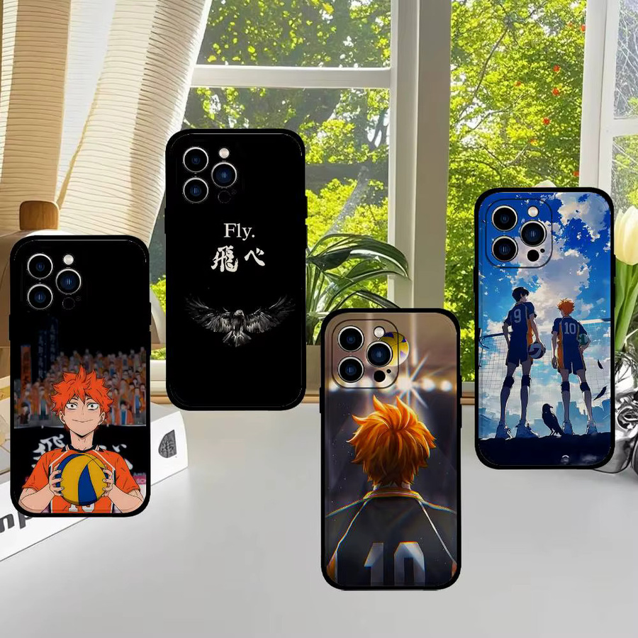 Mesuca Anime Haikyuu Handyhülle aus weichem TPU für iPhone 11 bis iPhone 17 Pro Max Plus Mini in Mehrfarbig - Bild 3