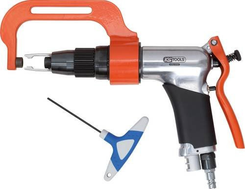 KS Tools Druckluft-Schweißpunkt-Bohrmaschinen-Satz, 3-teilig, orange - Bild 1