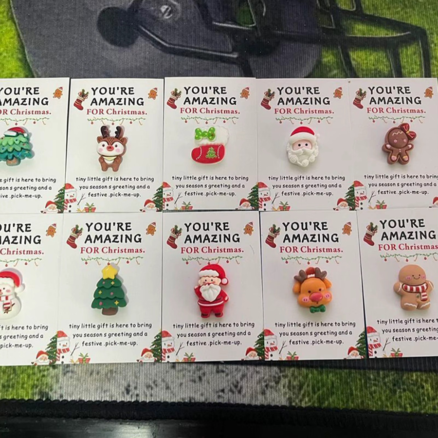 10 Stück Weihnachtstaschen aus Papier mit Karten für Weihnachtsgeschenke - Bild 3