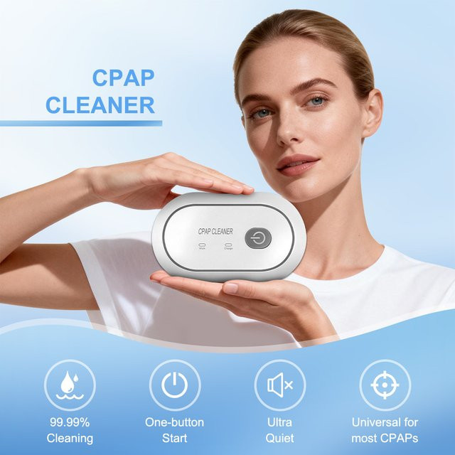 SALORIE CPAP-Reiniger und Sterilisator in Weiß für Beatmungsgeräte, Masken und Schläuche zur Reinigung bei Apnoe und Schnarchen - Bild 1