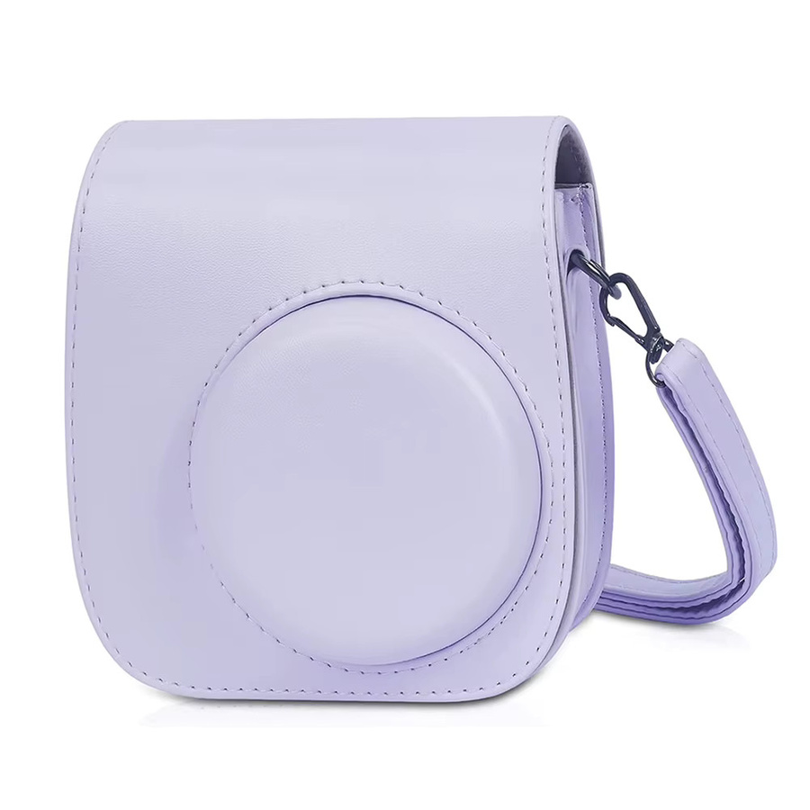 Retro Kamera-Abdeckungstasche aus PU-Leder für Fujifilm Instax Mini 12, 11, 9 und 8 in Schwarz oder Lila - Bild 2