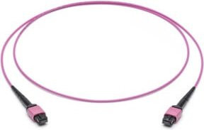 Corning LWL-Patchkabel 12F MPO PC OM4 in Blau/Pink, Länge: 2 m - Bild 1