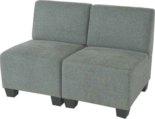 MCW Modular 2-Sitzer Sofa Couch Moncalieri in Grau, Stoff, ohne Armlehnen - Bild 1