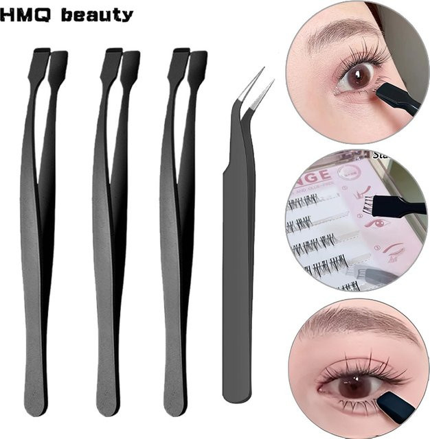 HMQ beauty Wimpern Pinzette Set, 2 Stück, Unisex - Bild 1