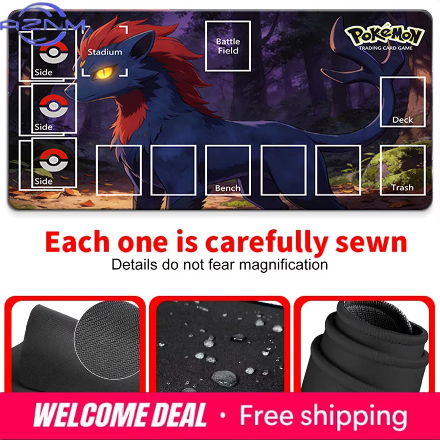 Potdemiel Pokémon Liepard Themen-Spielmatte, Rutschfeste Kartenspielmatte - Bild 3