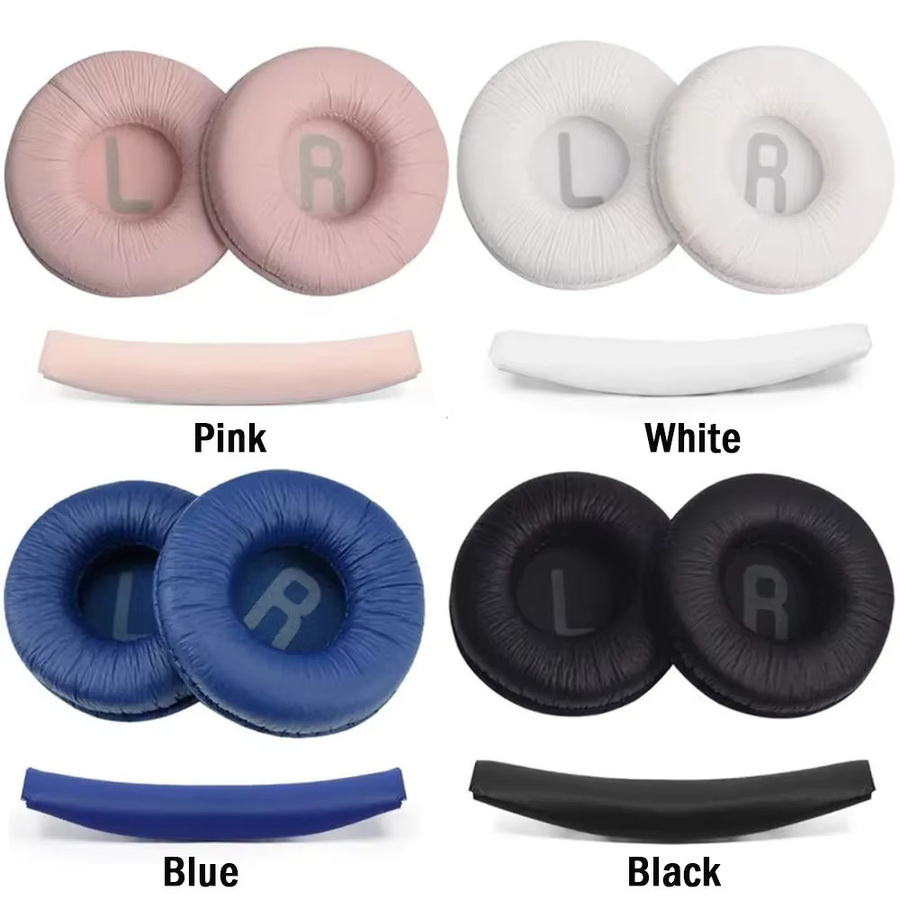 JBL Ersatz-Set aus Schaumstoff-Ohrpolstern und Kopfbügel-Polster für Tune 500BT T450 T520BT 510BT 600 660NC in Weiß und Multicolour, Durchmesser: 70 mm - Bild 6