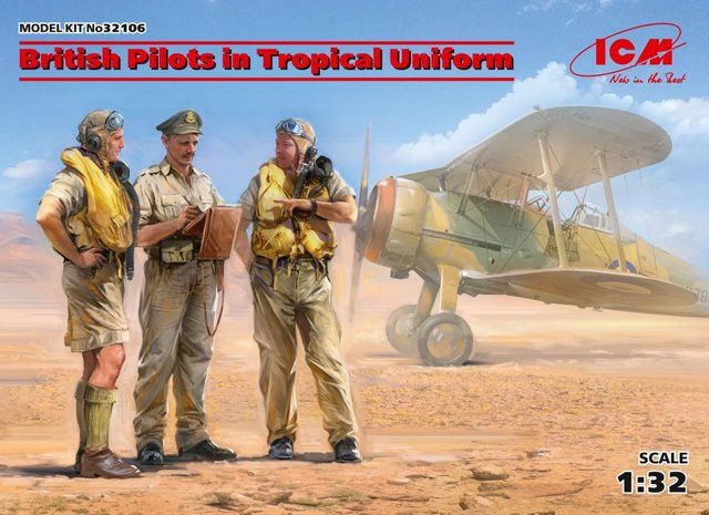 ICM British Pilots in Tropical Uniform (1939-1943), 3-teiliges Set, 1:32 - Bild 1
