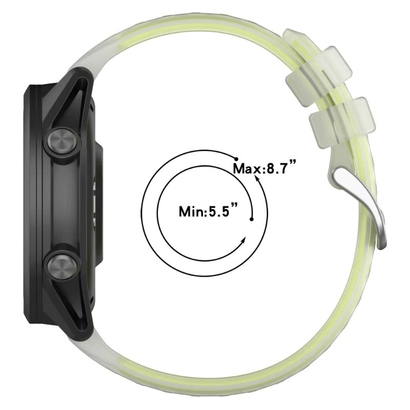 COROS Uhrenarmband Silikon, halbtransparent, 20 mm, 22 mm, Unisex - Bild 2