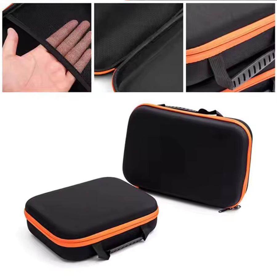 Multifunktionale Oxford Aufbewahrungstasche als stoßfeste Elektriker-Bohrtasche und Organizer in Orange und Schwarz - Bild 3